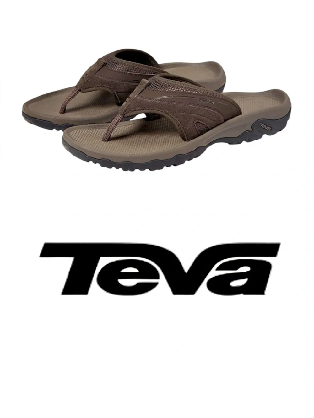 •Teva Sz 12 Pajaro Brown Suede Thong Sandals! EUC!